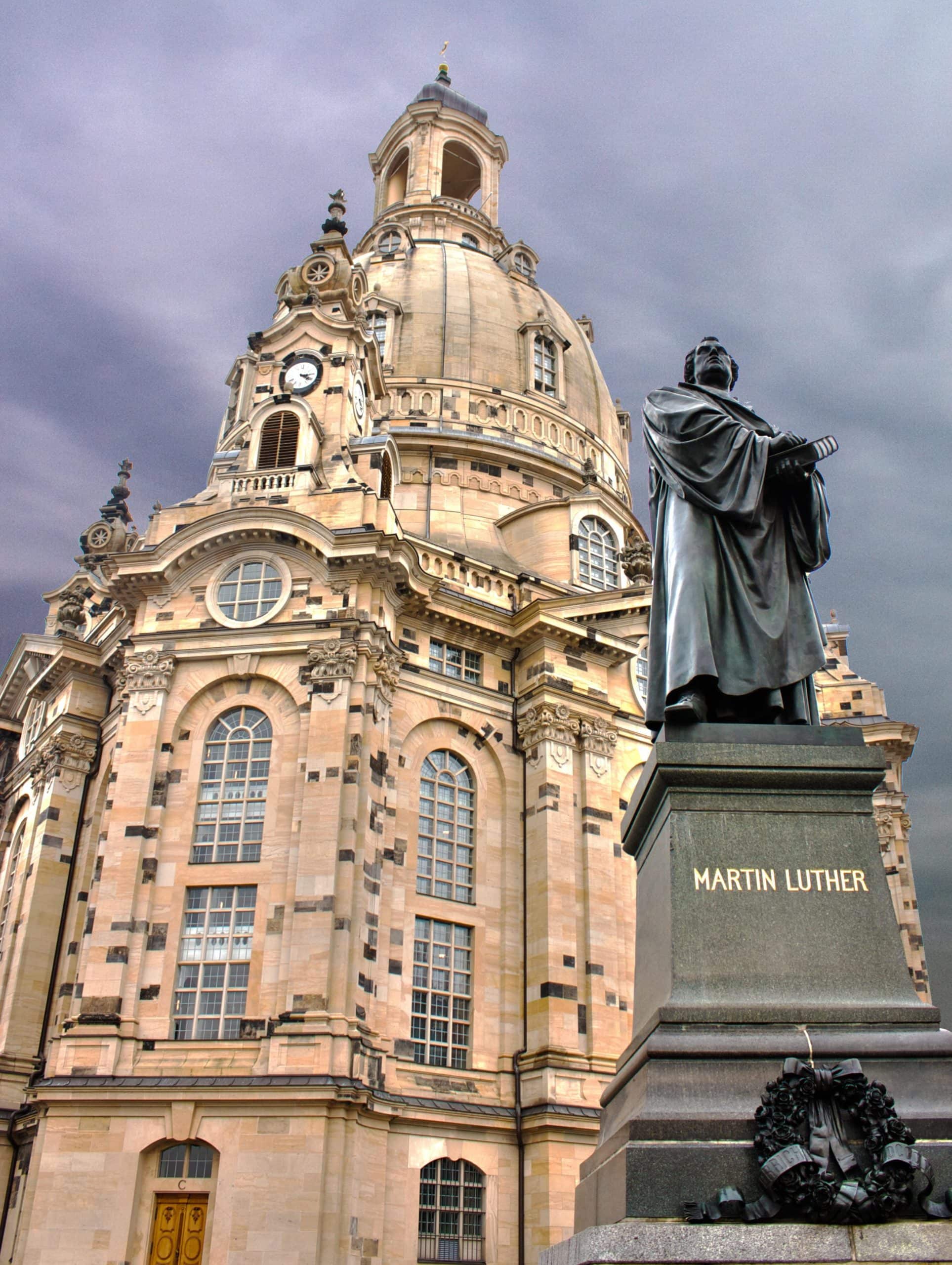 dresden and martin luther statue