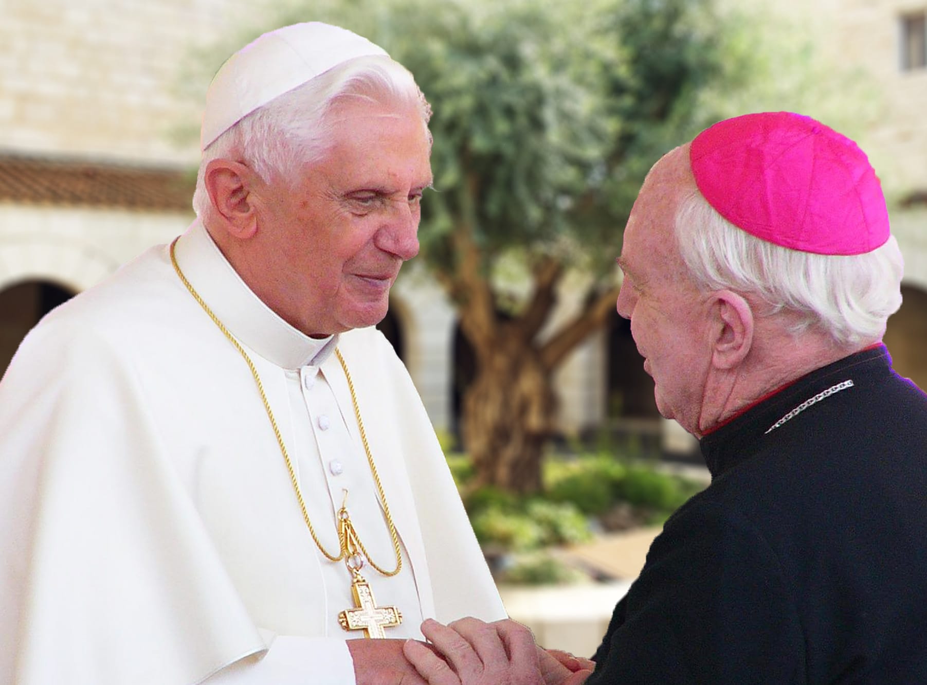 Pope talking to priest