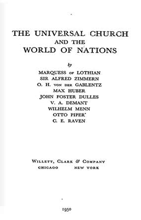 the universal church and the world of nations text