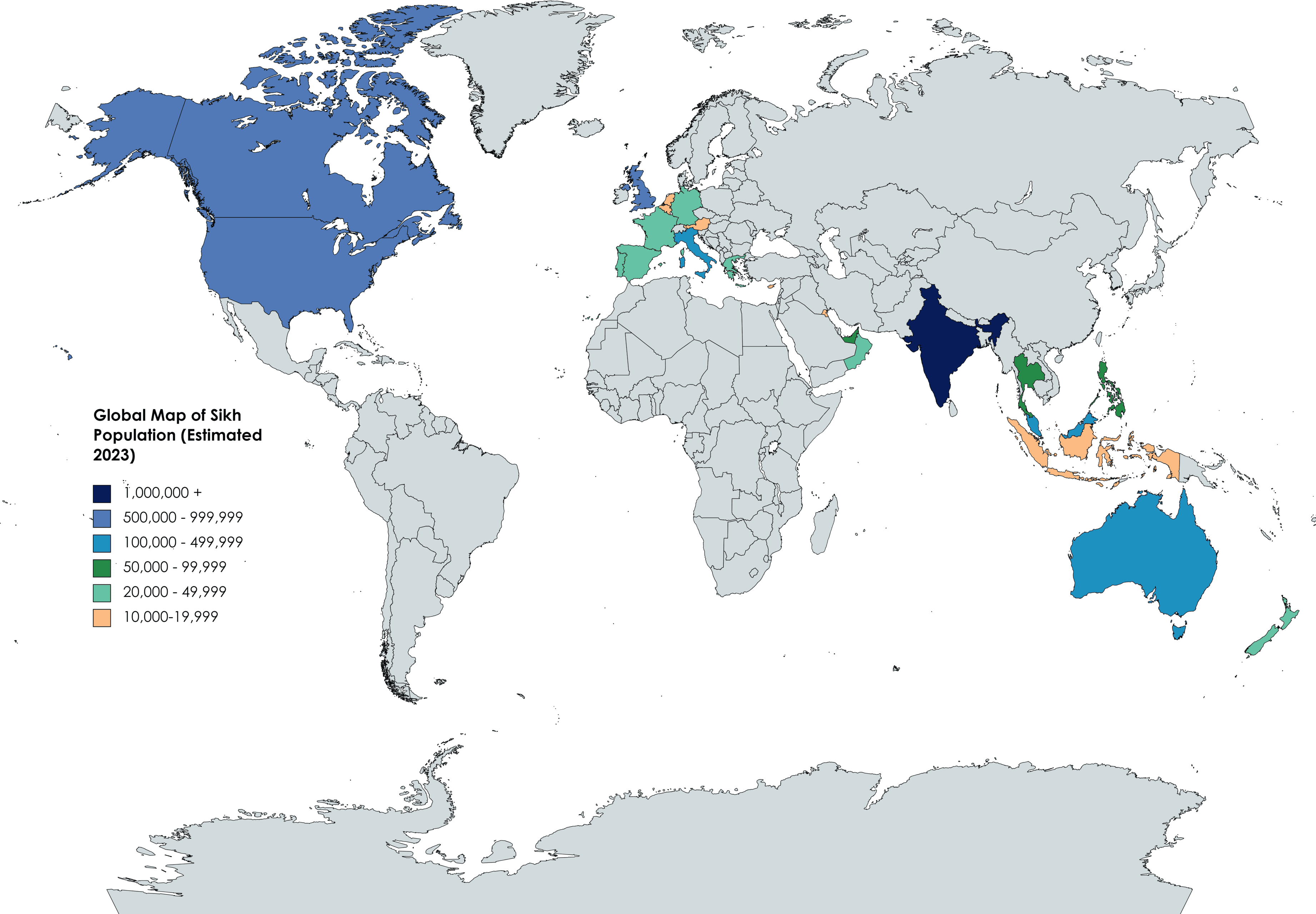 Map of Sikh Population